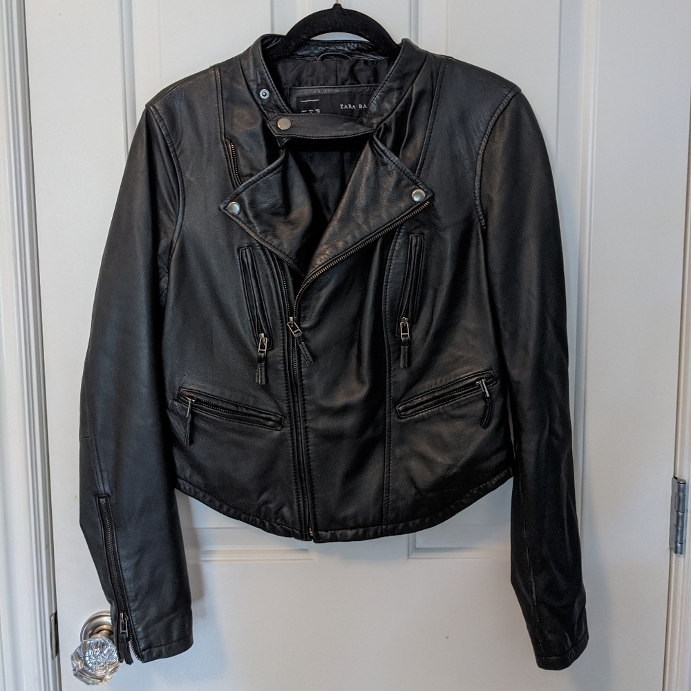 Zara Basic Faux Leather Jacket